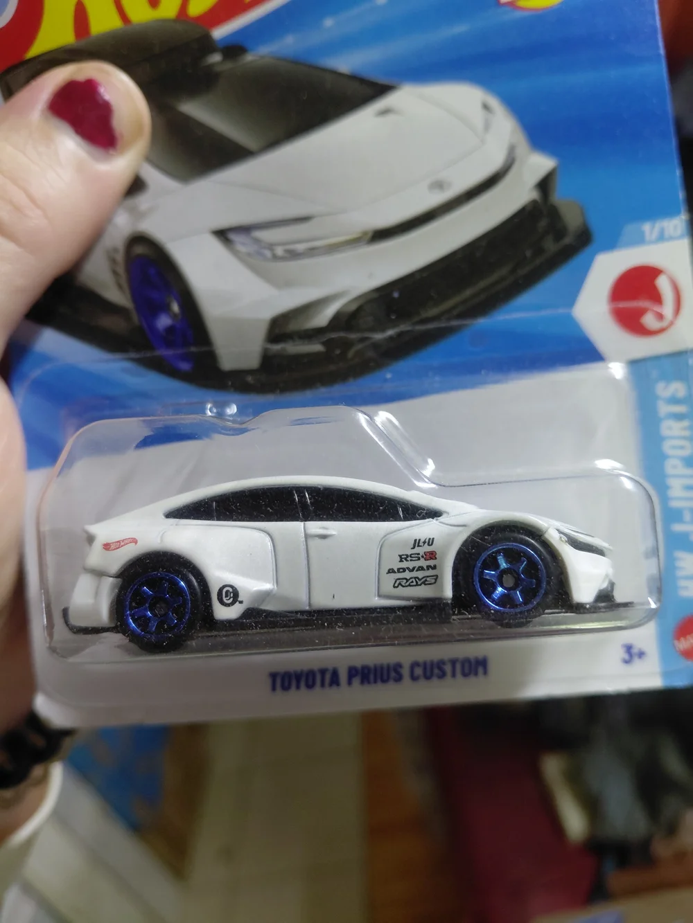 Hot Wheels Toyota Prius Custom in white from the HW J-Imports series (number 1/